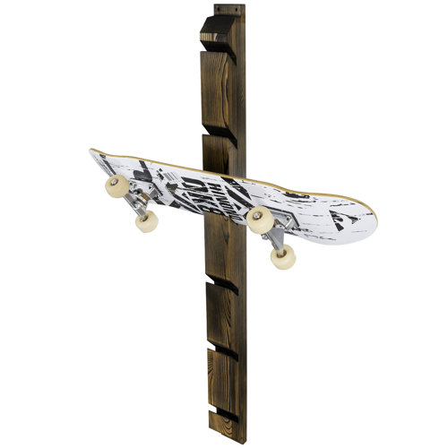 Millwood Pines Bridyn Wood Wall Mounted Sports Skateboard Rack Wayfair